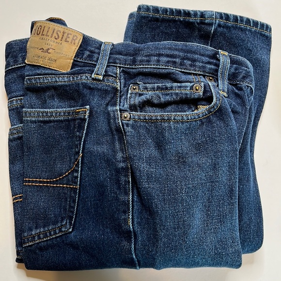 Vintage Hollister Slim Fit Blue Denim Jeans 32 32 Button Fly - Picture 1 of 11